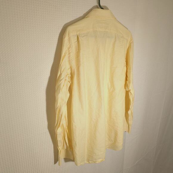 Daniel Cremieux 16.5 35 Dress Shirt Men Yellow Stripe Classic Fit Cotton - Picture 5 of 5